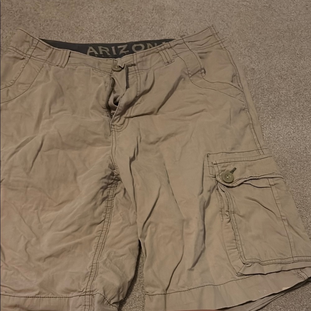 Arizona Jean Company Tan Cargo Shorts Relaxed Fit